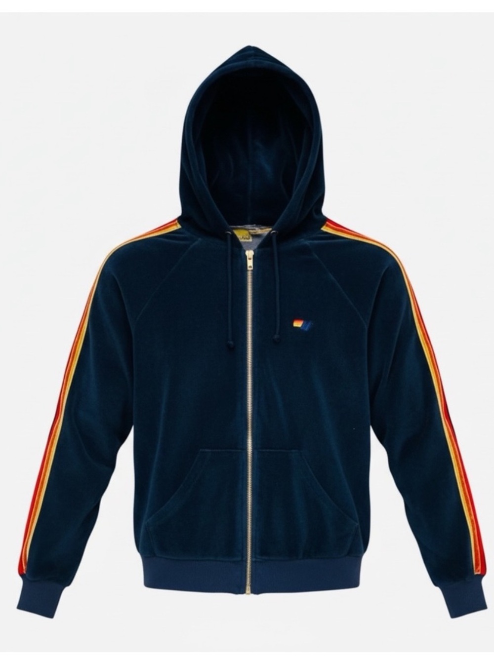 Aviator Nation Classic Velvet Relaxed Zip Hoodie Navy Blue Small EUC - Picture 6 of 14